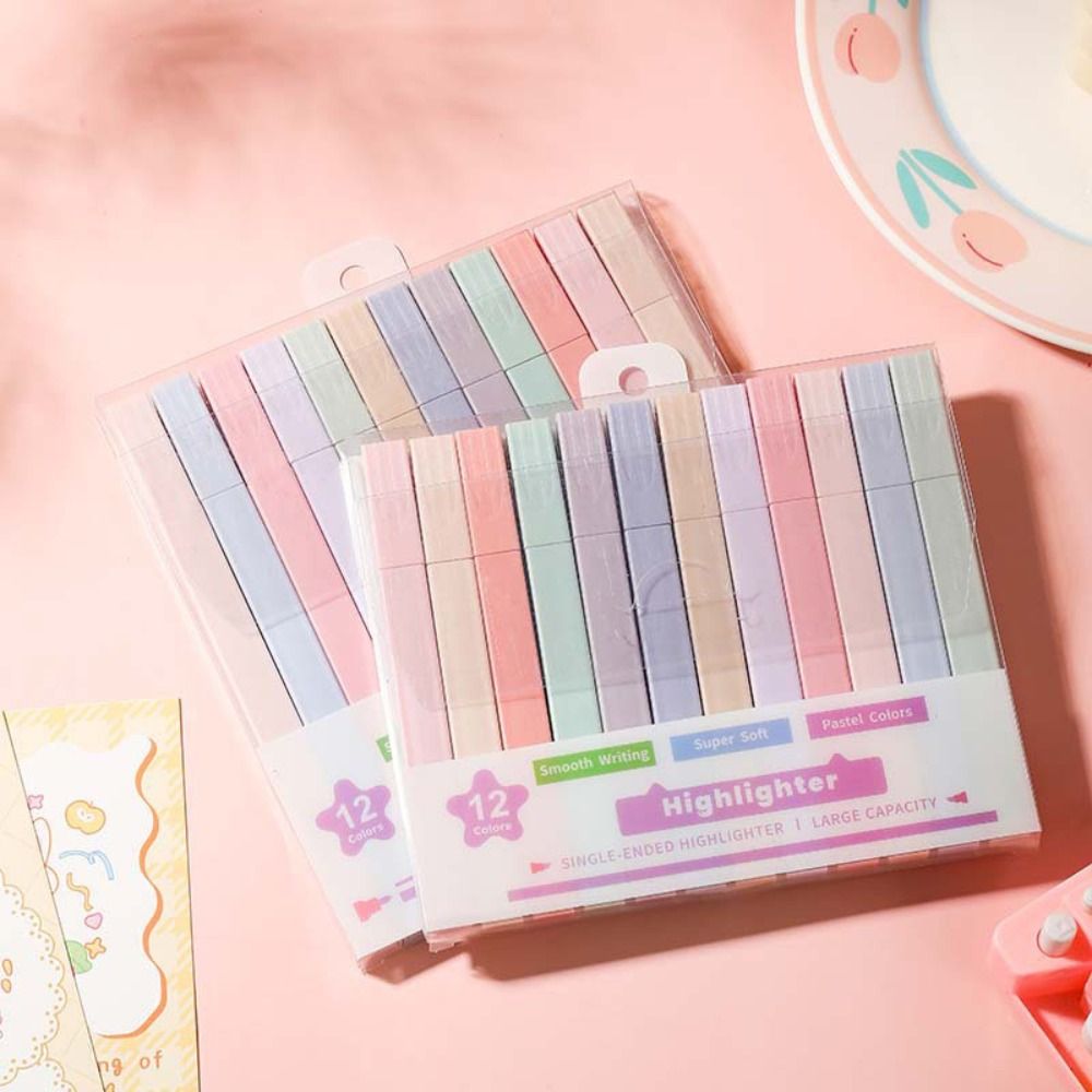 Pastel Highlighter Set Double Ended - أقلام تحديد برأسين، لوازم ثابتة، أقلام