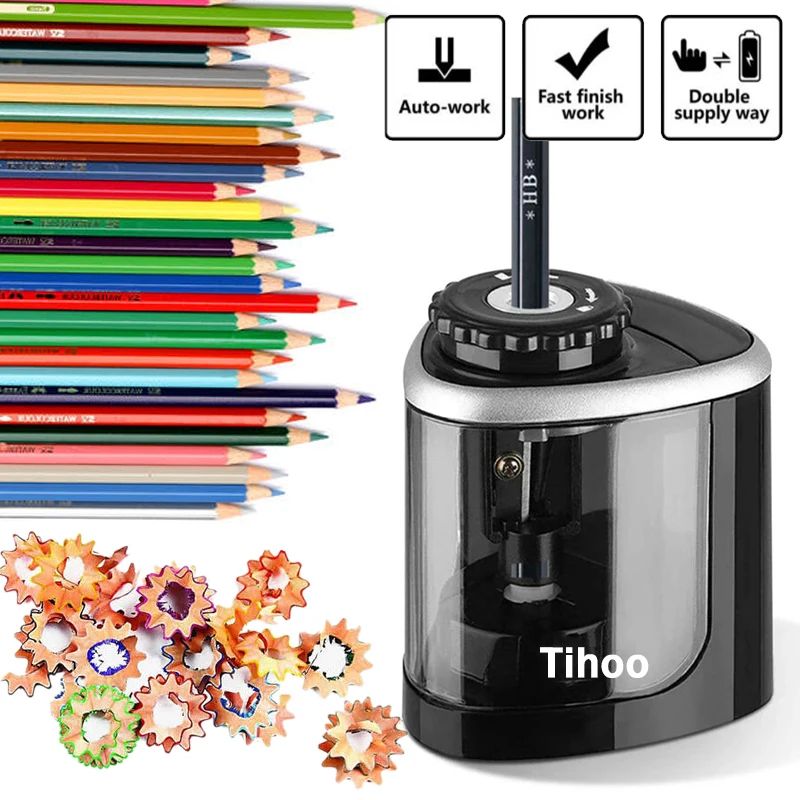 Electric Pencil Sharpener Usb - مبراة أقلام كهربائية أوتوماتيكية تعمل بالبطارية،