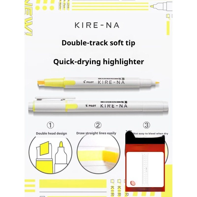 Pastel Highlighter Set Double Ended - 1/3/4/5/10 قطع مجموعة أقلام تحديد PILOT