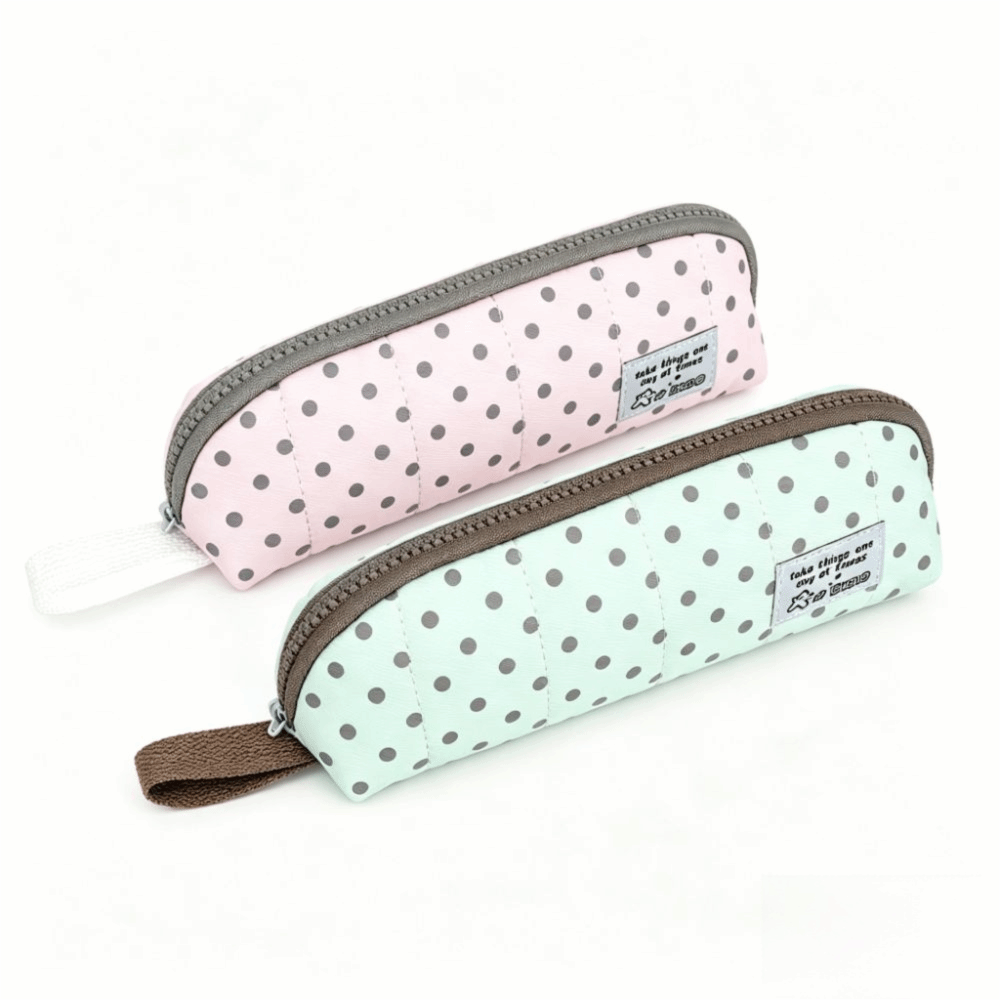 حافظة أقلام بتصميم منقط أنيق،  - مراجعة Aesthetic Large Pencil Case Pouch وسعره