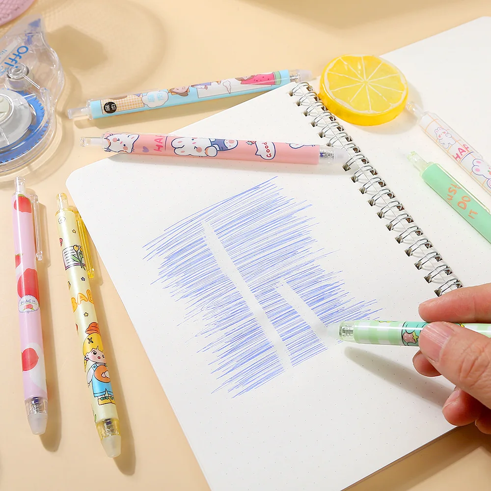 20 قطعة/مجموعة أقلام جل لطيفة  - مراجعة Retractable Eraser Pen Click وسعره