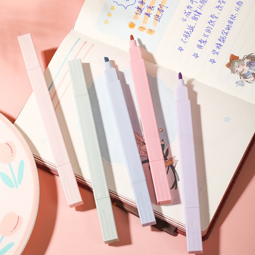 أقلام تحديد برأسين، لوازم ثابت - مراجعة Pastel Highlighter Set Double Ended وسعره