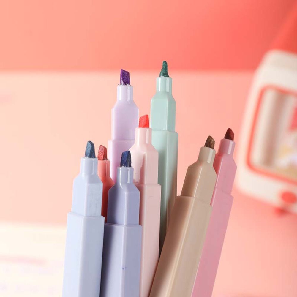 أقلام تحديد برأسين، لوازم ثابت - مراجعة Pastel Highlighter Set Double Ended وسعره