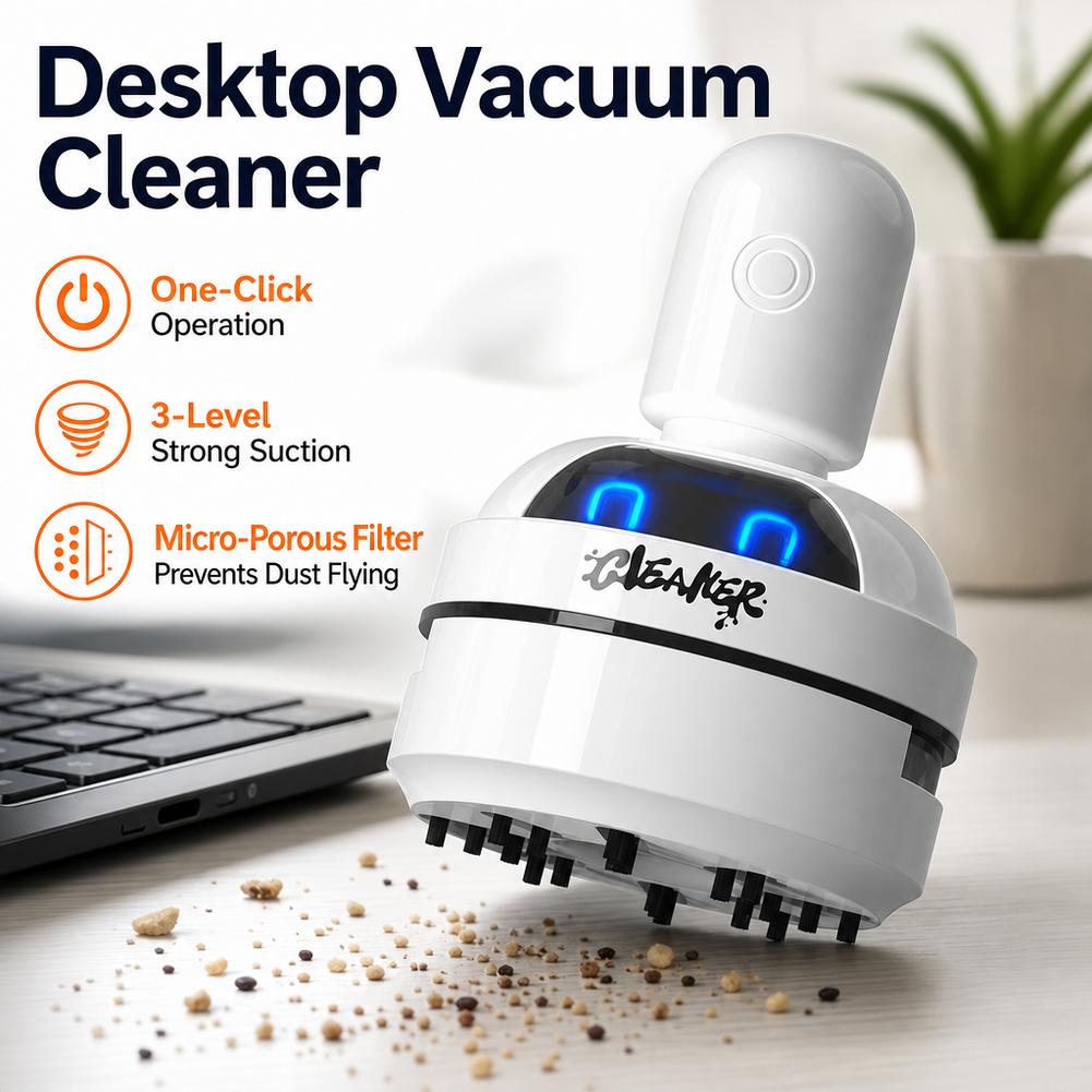 مكنسة كهربائية صغيرة قابلة لإع - مراجعة Mini Desktop Vacuum Cleaner For Eraser Dust وسعره