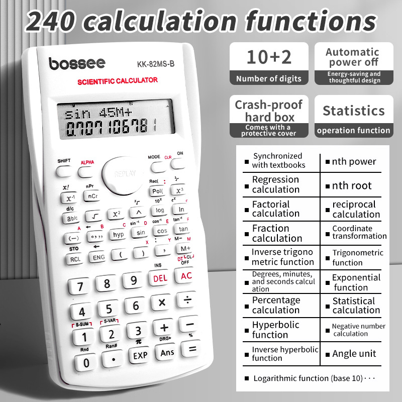 آلة حاسبة علمية بـ 240 وظيفة،  - مراجعة Scientific Calculator For Secondary School وسعره