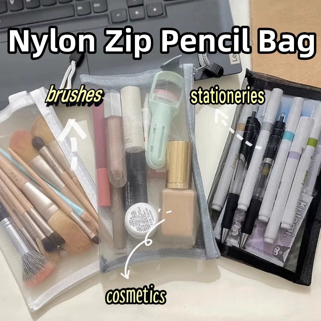 المحمولة مكتب القرطاسية الحقيب - مراجعة Clear Mesh Pencil Pouch For Exam وسعره