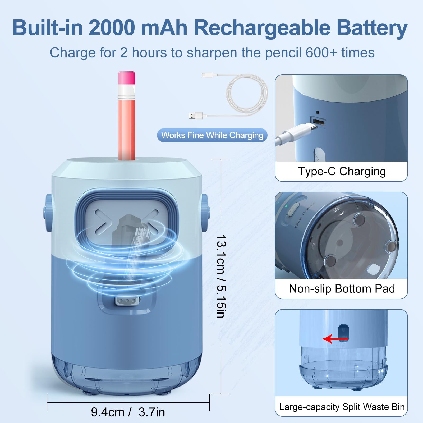 مبراة أقلام كهربائية أوتوماتيك - مراجعة Electric Pencil Sharpener Usb وسعره
