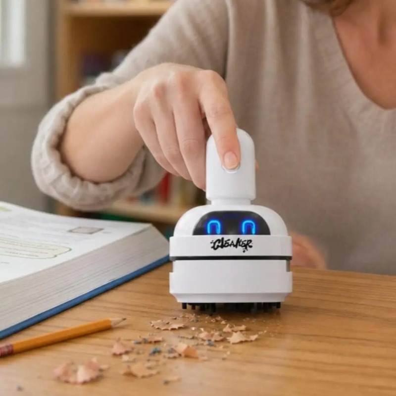 مكنسة كهربائية صغيرة محمولة عل - مراجعة Mini Desktop Vacuum Cleaner For Eraser Dust وسعره