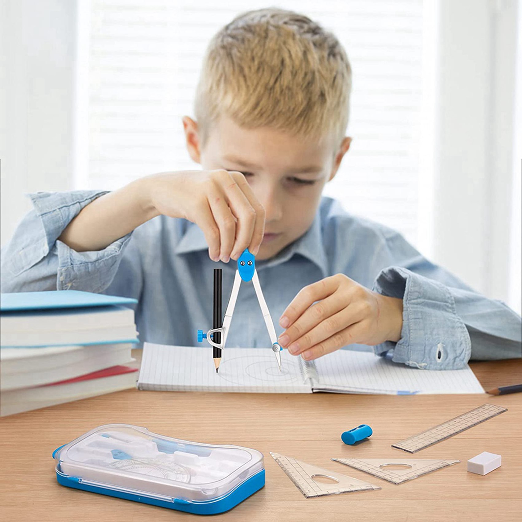 مجموعة أدوات رياضية فائقة الجو - مراجعة Math Geometry Set With Compass وسعره